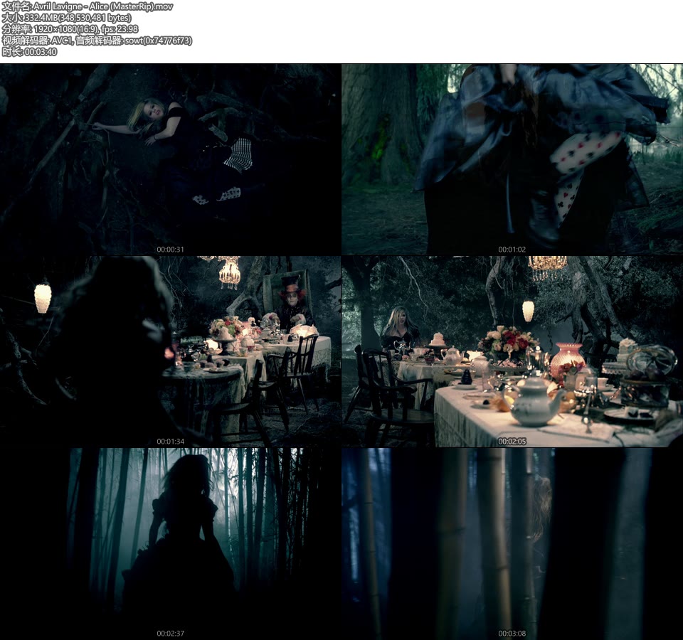 Avril Lavigne – Alice (官方MV) [MasterRip] [1080P 332M]Master、欧美MV、高清MV2
