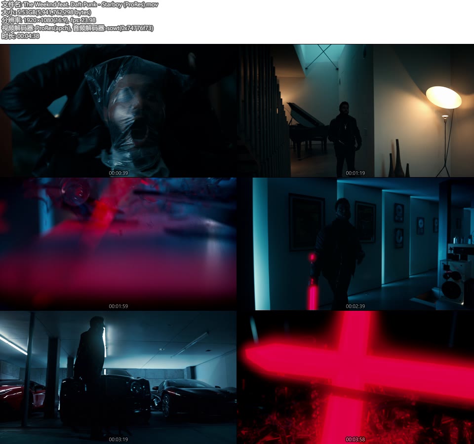 [PR] The Weeknd feat. Daft Punk – Starboy (官方MV) [ProRes] [1080P 5.53G]ProRes、欧美MV、高清MV2