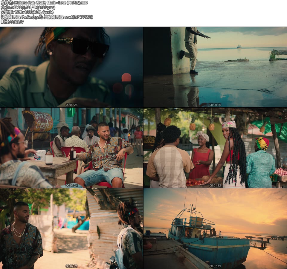 [PR] Maluma feat. Charly Black – Love (官方MV) [ProRes] [1080P 4.15G]ProRes、欧美MV、高清MV2