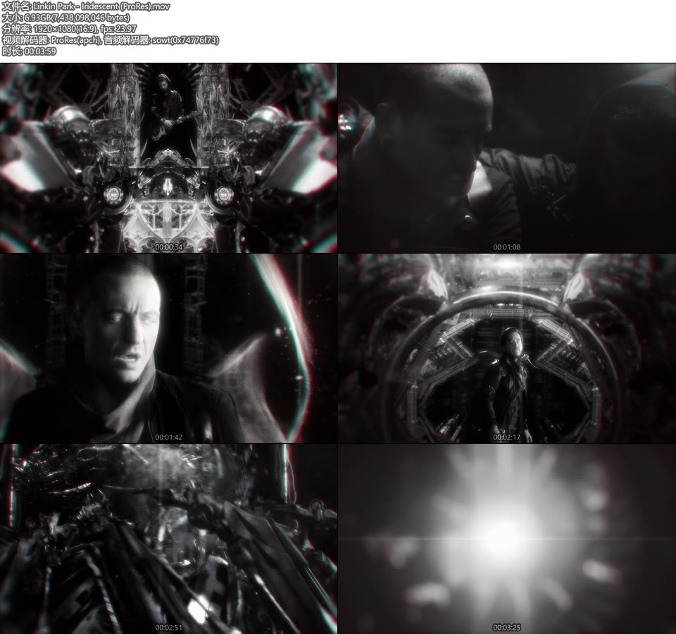[PR] Linkin Park – Iridescent (官方MV) [ProRes] [1080P 6.93G]ProRes、欧美MV、高清MV2