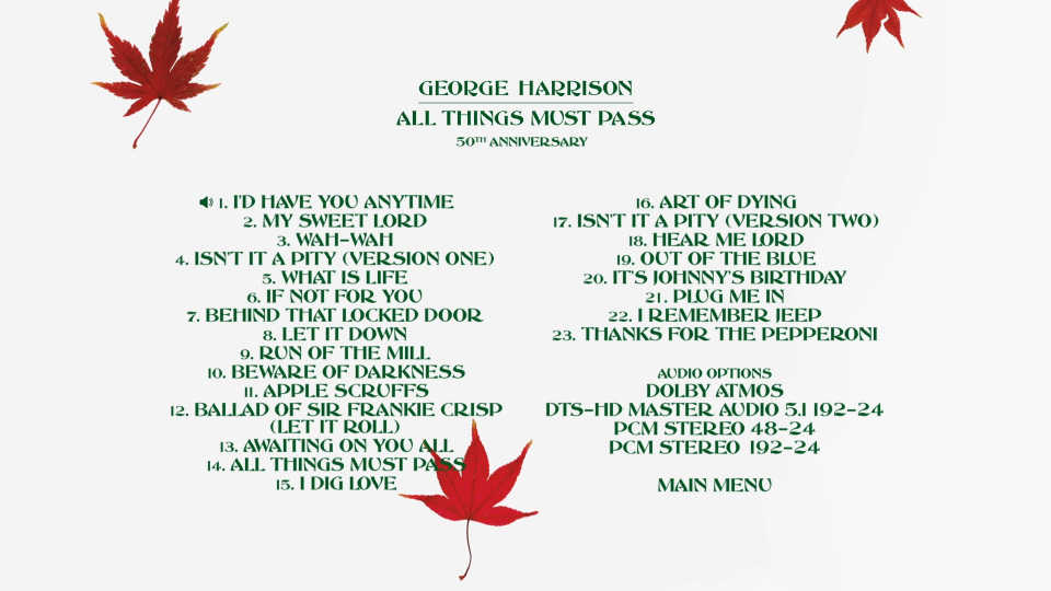 [BDA] George Harrison 乔治·哈里森 – All Things Must Pass (50th Anniversary Edition) (2021) 1080P蓝光原盘 [BDMV 35.2G]Blu-ray、蓝光演唱会、蓝光纯音频4