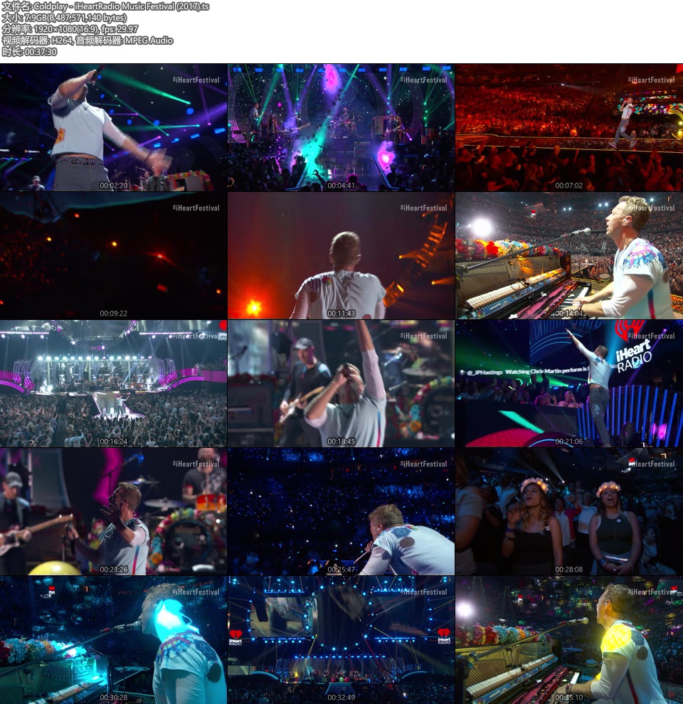 Coldplay – iHeartRadio Music Festival (2017) [HDTV 7.9G]HDTV、欧美现场、音乐现场8