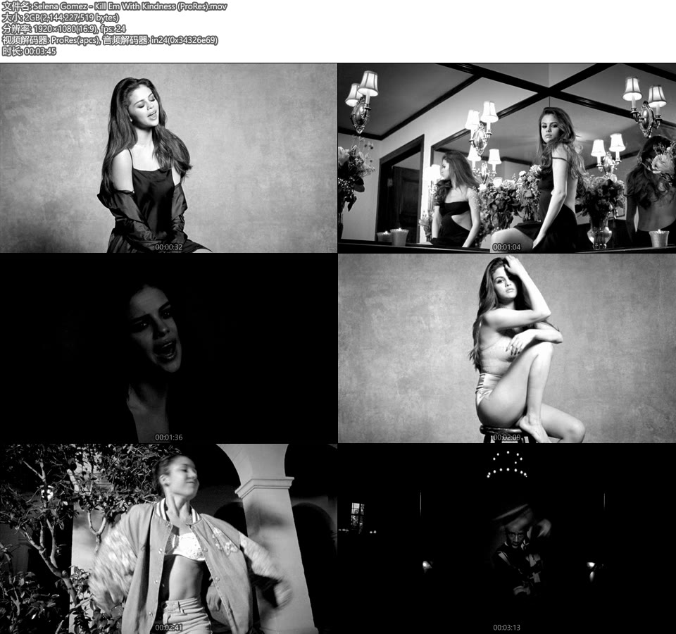 [PR] Selena Gomez – Kill Em With Kindness (官方MV) [ProRes] [1080P 2.0G]ProRes、欧美MV、高清MV2