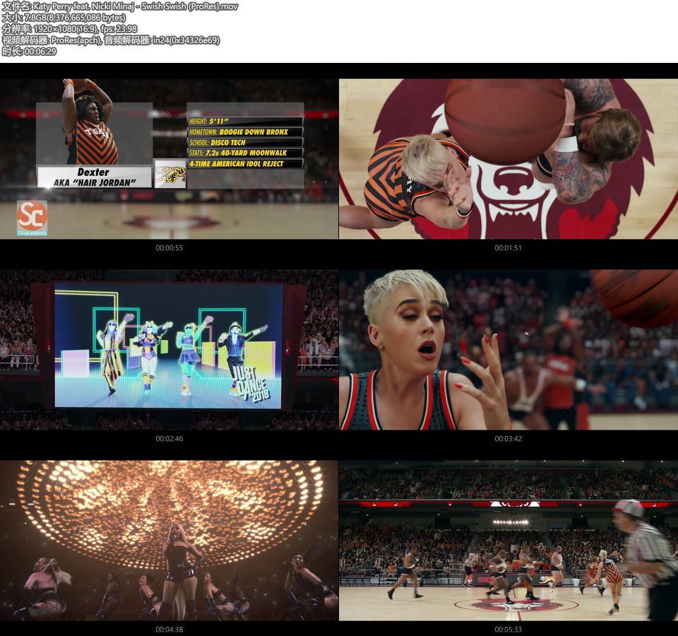 [PR] Katy Perry feat. Nicki Minaj – Swish Swish (官方MV) [ProRes] [1080P 7.8G]ProRes、欧美MV、高清MV2