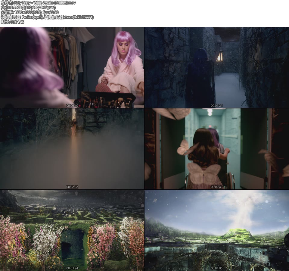 [PR] Katy Perry – Wide Awake (官方MV) [ProRes] [1080P 5.44G]ProRes、欧美MV、高清MV2