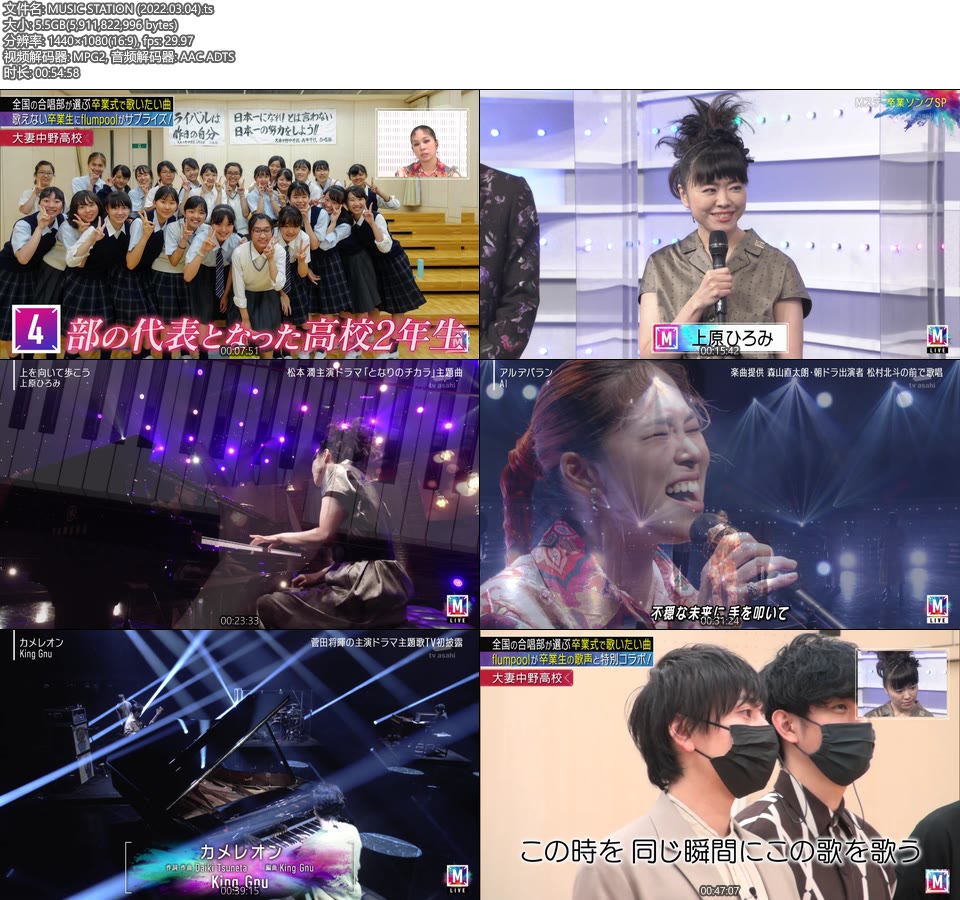 MUSIC STATION (2022.03.04) [HDTV 5.5G]HDTV、日本现场、音乐现场2
