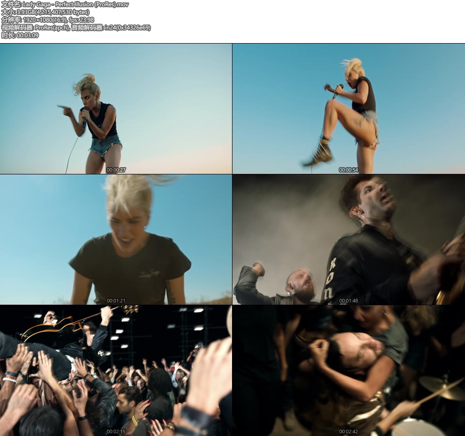 [PR] Lady Gaga – Perfect Illusion (官方MV) [ProRes] [1080P 3.93G]ProRes、欧美MV、高清MV2