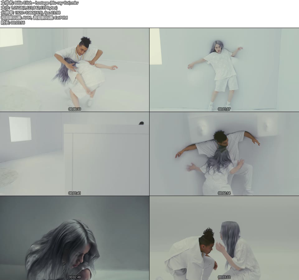 Billie Eilish – hostage (官方MV) [Blu-ray Cut 蓝光提取] [1080P 1.05G]Master、欧美MV、高清MV2