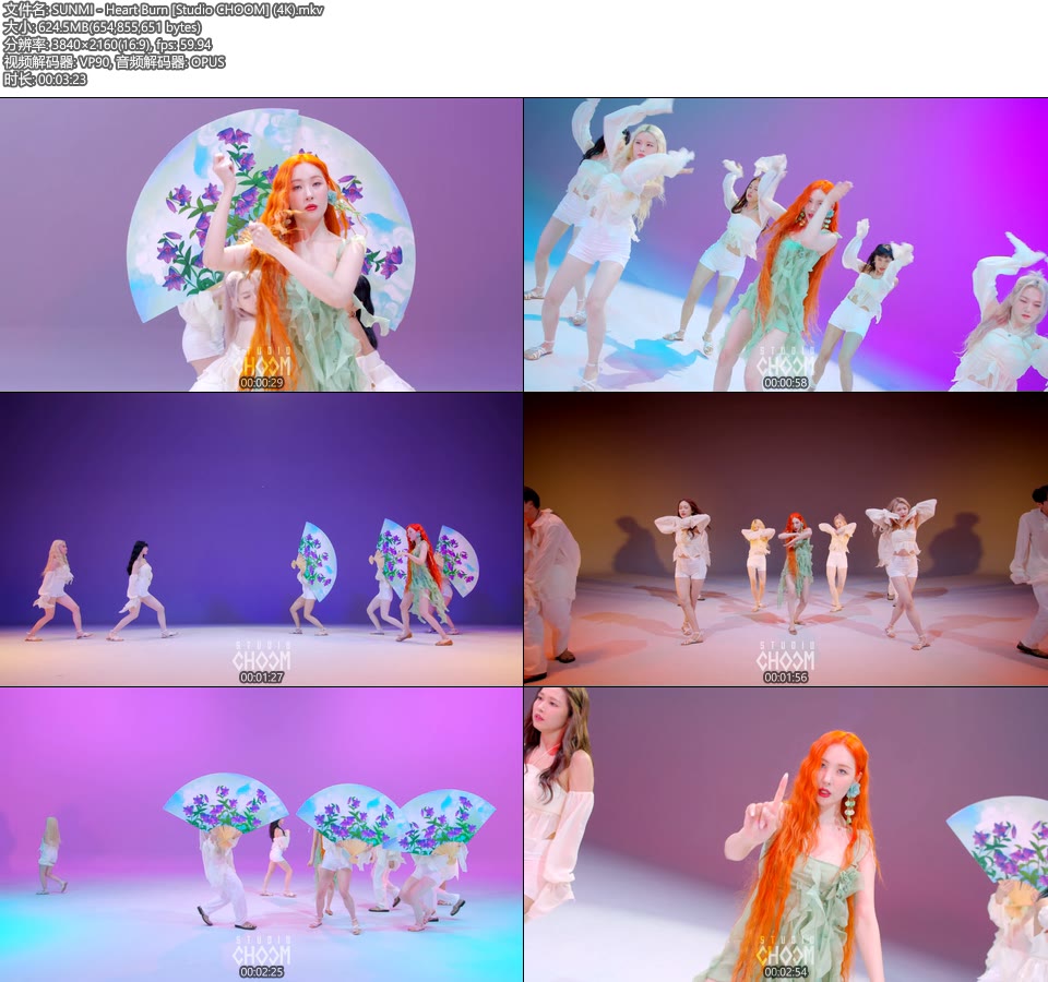 [4K] SUNMI – Heart Burn [Studio CHOOM] (舞蹈版MV) [2160P 625M]4K MV、WEB、韩国MV、高清MV2