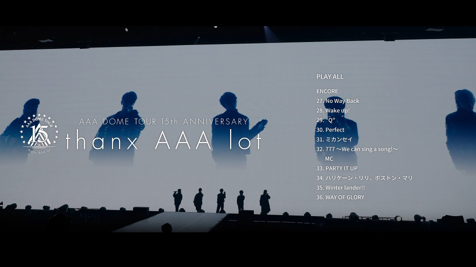 AAA – AAA DOME TOUR 15th ANNIVERSARY -thanx AAA lot- [Blu