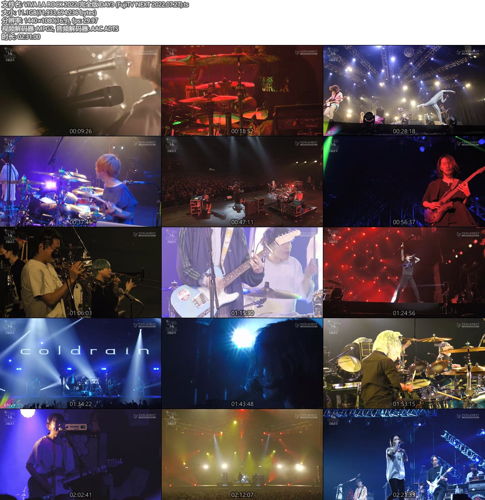 VIVA LA ROCK 2022 完全版 DAY1-DAY4 (FujiTV NEXT 2022.07.25) 1080P HDTV [TS 42.3G]HDTV、日本演唱会、蓝光演唱会6