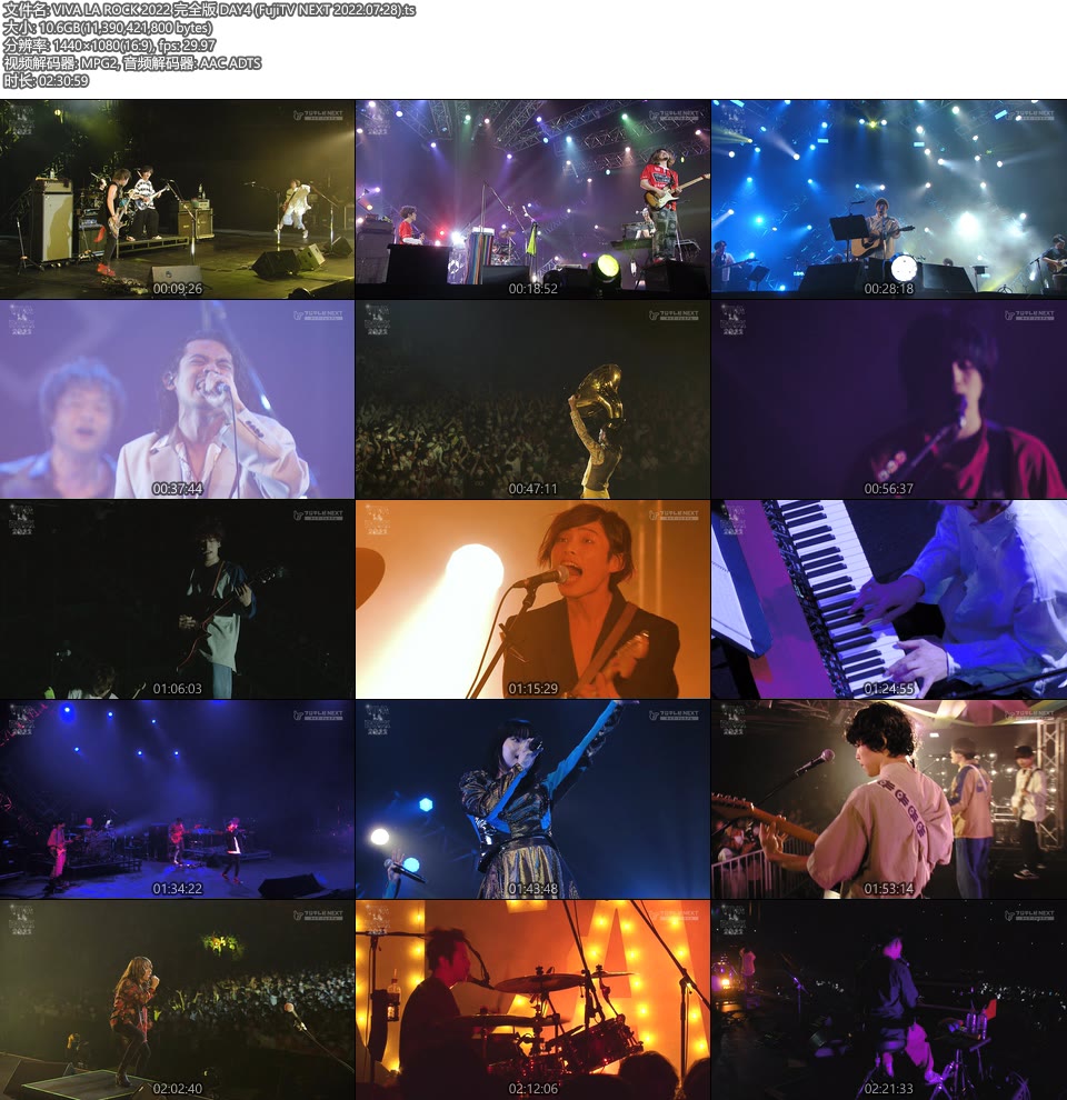 VIVA LA ROCK 2022 完全版 DAY1-DAY4 (FujiTV NEXT 2022.07.25) 1080P HDTV [TS 42.3G]HDTV、日本演唱会、蓝光演唱会8