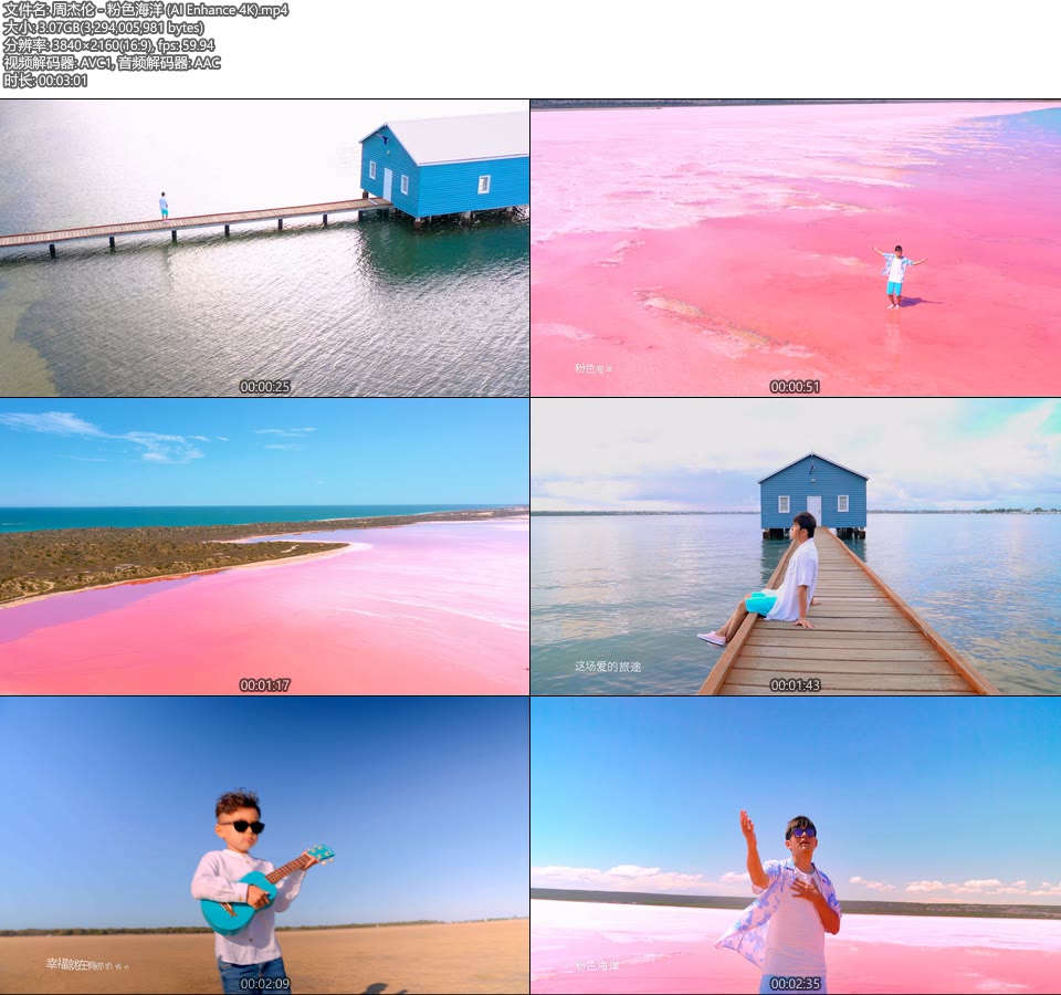 [4K] 周杰伦 – 粉色海洋 [AI Enhance] [2160P 3.07G]4K MV、Master、ProRes、华语MV、推荐MV、高清MV2