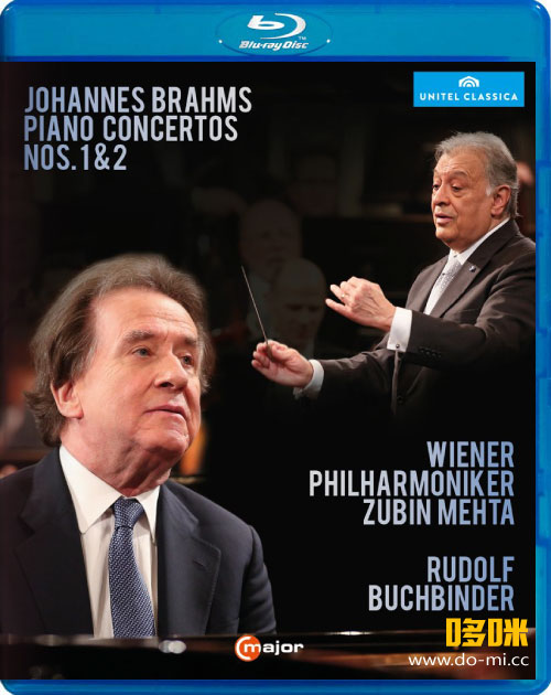 祖宾梅塔与布赫宾德 勃拉姆斯钢琴协奏曲 Johannes Brahms Piano Concertos Nos. 1 & 2 (2016) 1080P蓝光原盘 [BDMV 21.9G]