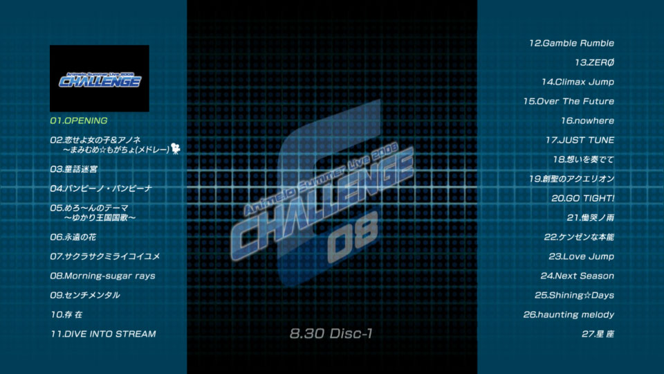 Animelo Summer Live 2008 CHALLENGE (2009) 1080P蓝光原盘 [4BD BDISO 172.6G]Blu-ray、日本演唱会、蓝光演唱会4