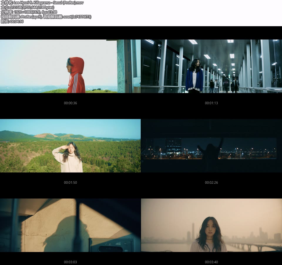 [PR] Lee Hyori 李孝利 ft. Killagramz – Seoul (官方MV) [ProRes] [1080P 5.31G]Master、ProRes、韩国MV、高清MV2