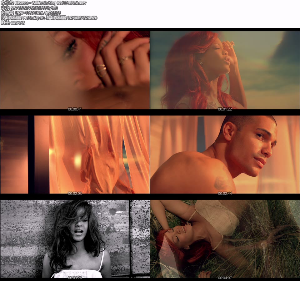 [PR] Rihanna – California King Bed (官方MV) [ProRes] [1080P 5.57G]Master、ProRes、欧美MV、高清MV2