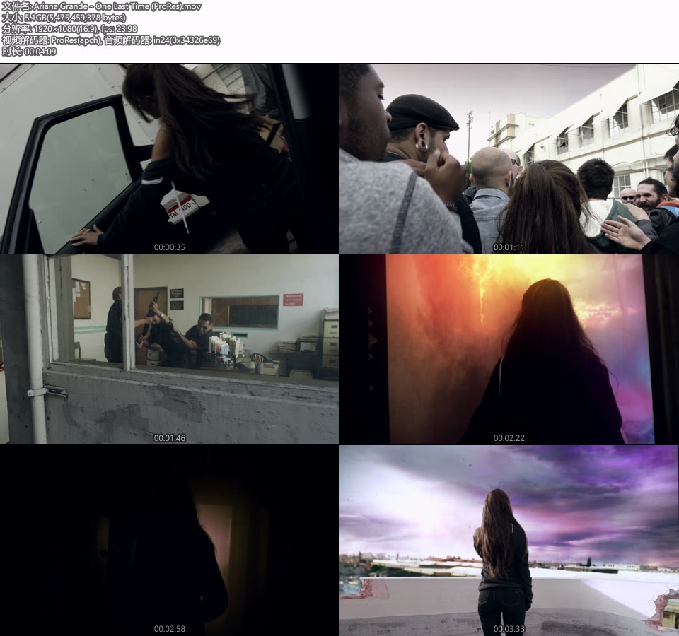 [PR] Ariana Grande – One Last Time (官方MV) [ProRes] [1080P 5.11G]Master、ProRes、欧美MV、高清MV2