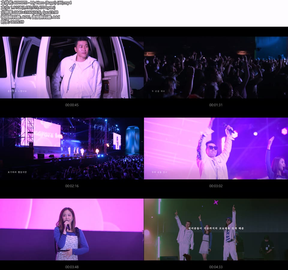 [4K] KOYOTE 高耀太 – My Hero (Bugs!) (官方MV) [2160P 1.11G]4K MV、Master、韩国MV、高清MV2