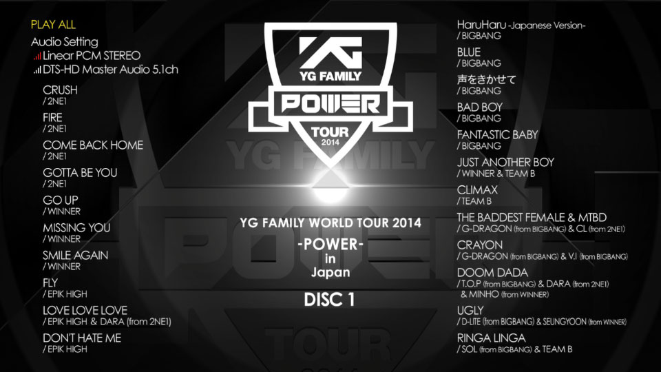 YG家族 – YG FAMILY WORLD TOUR 2014 POWER In Japan (2014) 1080P蓝光原盘 [2BD BDMV 70.3G]Blu-ray、蓝光演唱会、韩国演唱会12