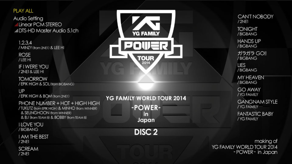 YG家族 – YG FAMILY WORLD TOUR 2014 POWER In Japan (2014) 1080P蓝光原盘 [2BD BDMV 70.3G]Blu-ray、蓝光演唱会、韩国演唱会16