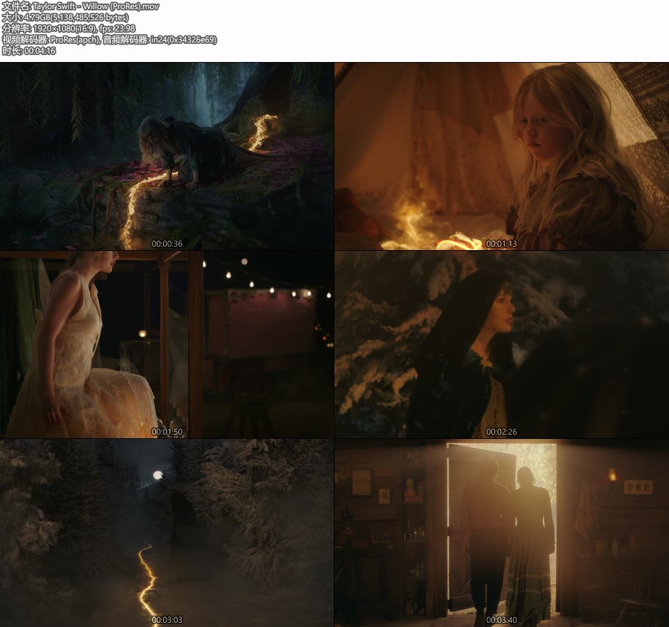 [PR] Taylor Swift – Willow (官方MV) [ProRes] [1080P 4.79G]Master、ProRes、欧美MV、高清MV2