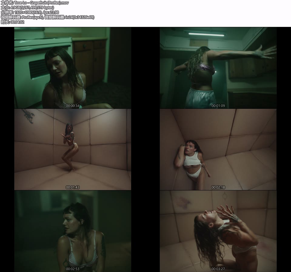 [PR] Tove Lo – Grapefruit (官方MV) [ProRes] [1080P 4.9G]Master、ProRes、欧美MV、高清MV2