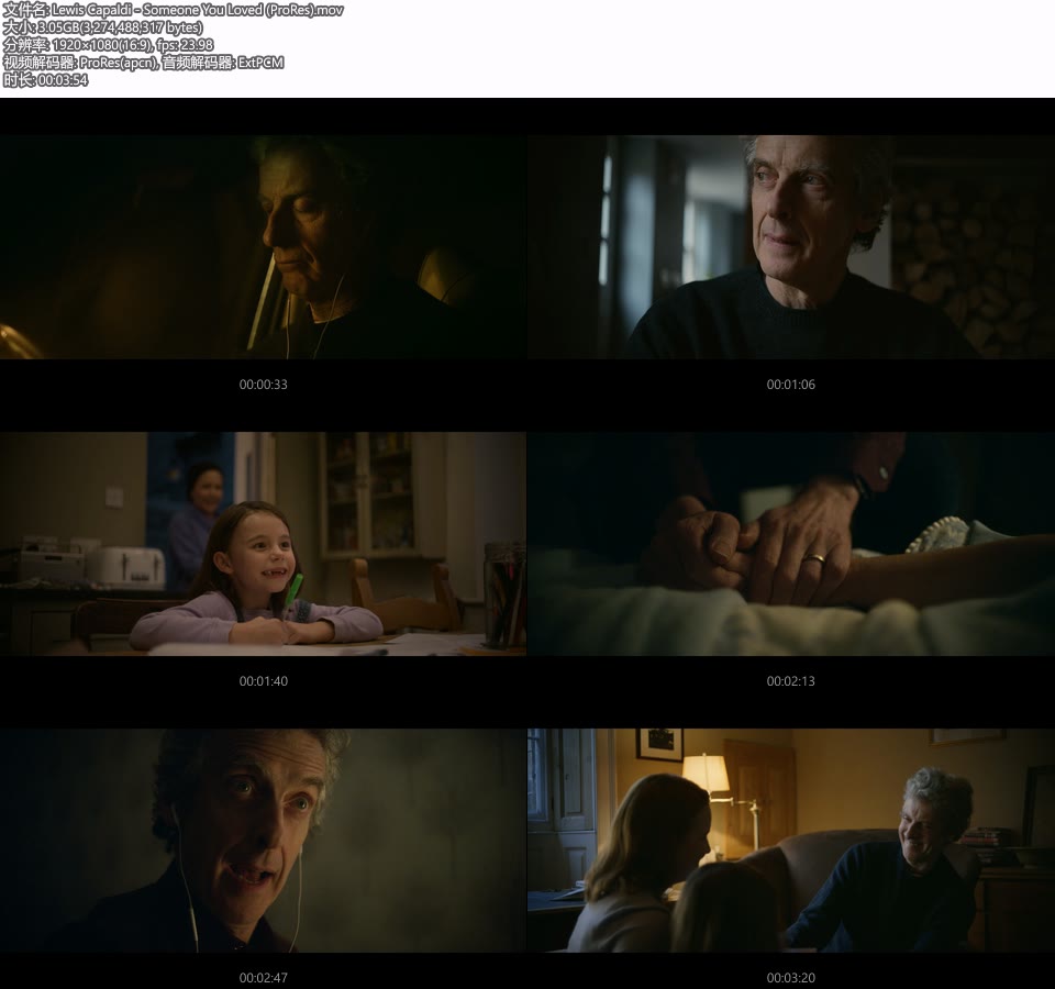 [PR] Lewis Capaldi – Someone You Loved (官方MV) [ProRes] [1080P 3.05G]Master、ProRes、欧美MV、高清MV2