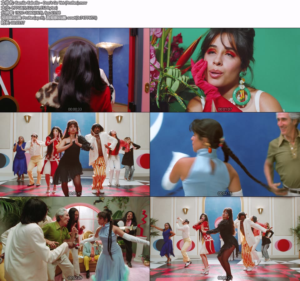 [PR] Camila Cabello – Don′t Go Yet (官方MV) [ProRes] [1080P 4.77G]Master、ProRes、欧美MV、高清MV2