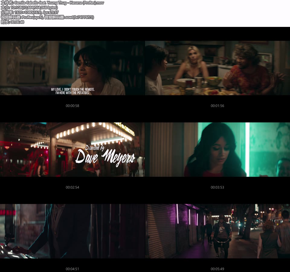 [PR] Camila Cabello feat. Young Thug – Havana (官方MV) [ProRes] [1080P 10.1G]Master、ProRes、推荐MV、欧美MV、高清MV2