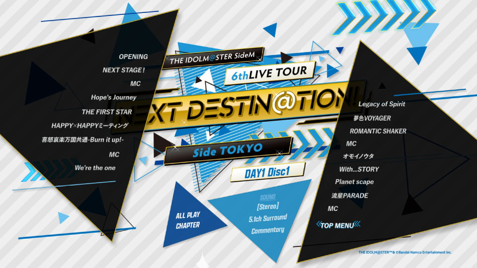 THE IDOLM@STER SideM 6thLIVE TOUR ~NEXT DESTIN@TION!~ Side TOKYO LIVE Blu-ray (2022) 1080P蓝光原盘 [5BD BDMV 178.7G]Blu-ray、日本演唱会、蓝光演唱会2