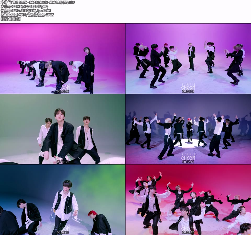 [4K] THE BOYZ – ROAR [Studio CHOOM] [2160P 706M]4K MV、WEB、韩国MV、高清MV2