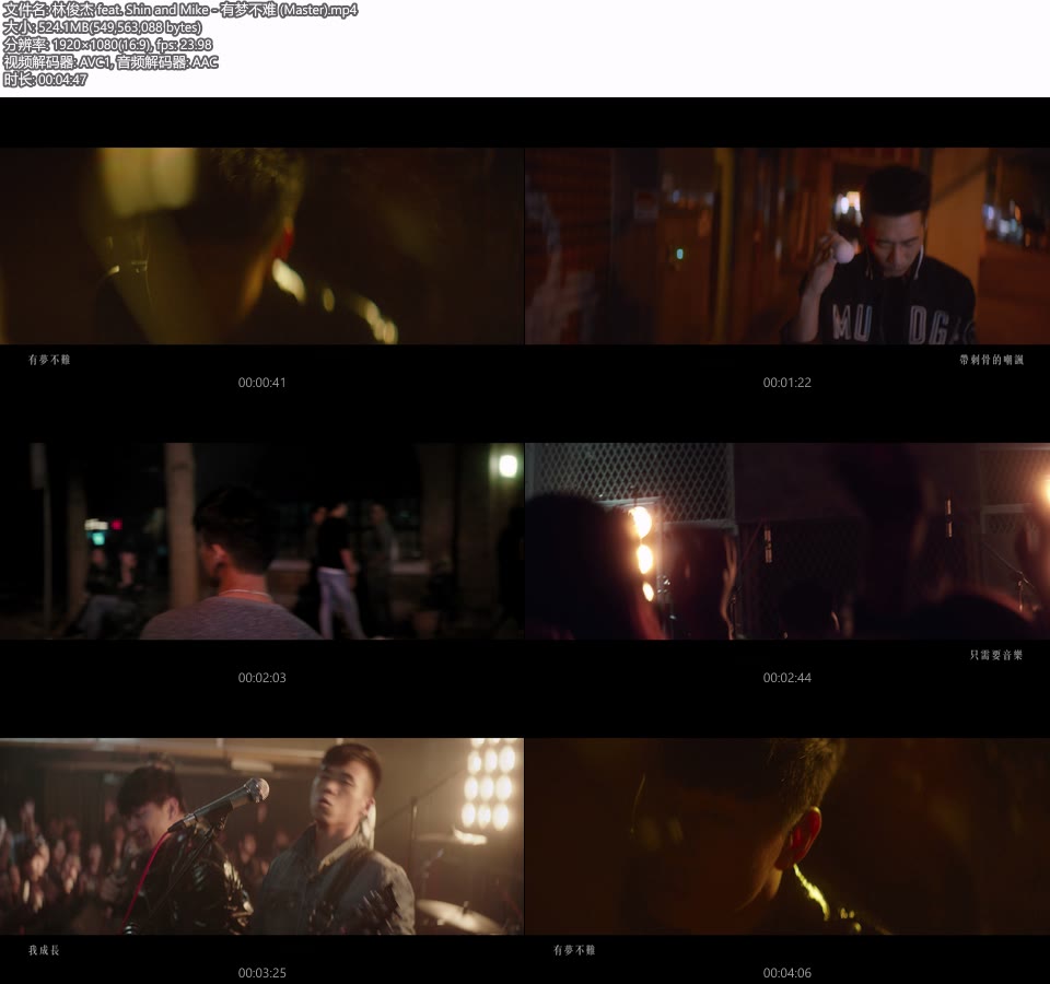 林俊杰 feat. Shin and Mike – 有梦不难 (官方MV) [Master] [1080P 524M]Master、华语MV、高清MV2
