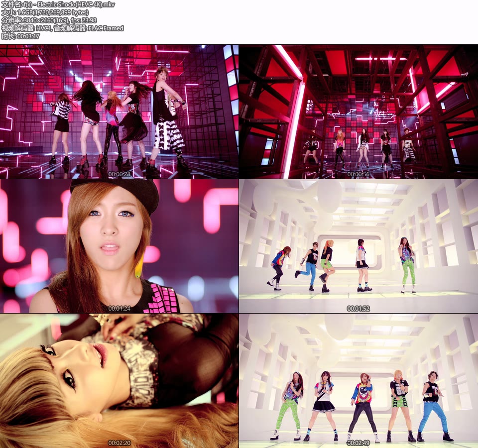 [4K] f(x) – Electric Shock (官方MV) [HEVC 2160P 1.6G]4K MV、Master、韩国MV、高清MV2