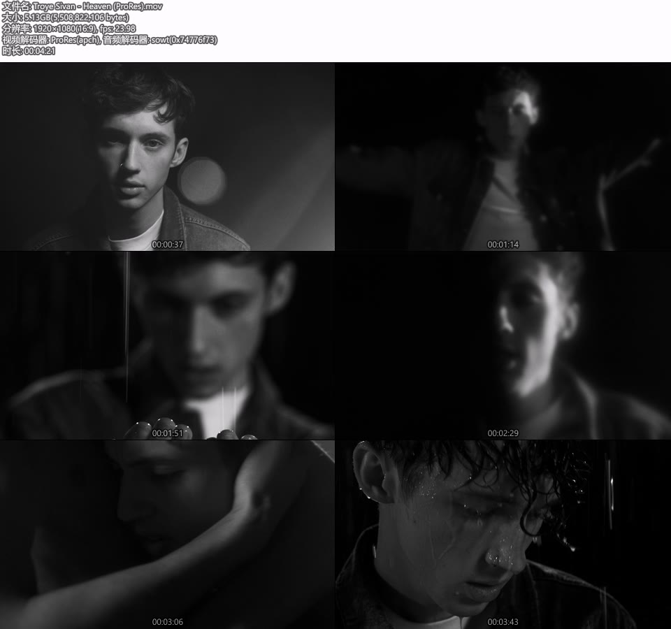 [PR] Troye Sivan – Heaven (官方MV) [ProRes] [1080P 5.13G]Master、ProRes、欧美MV、高清MV2