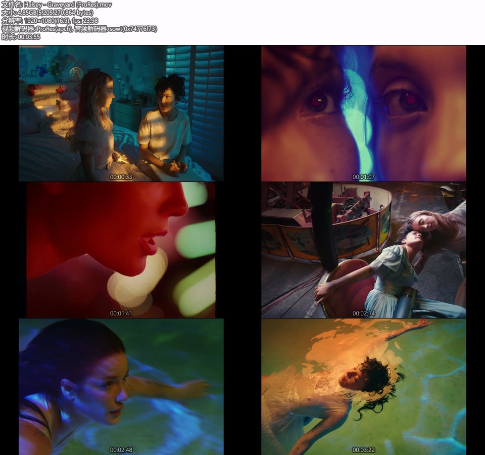 [PR] Halsey – Graveyard (官方MV) [ProRes] [1080P 4.85G]Master、ProRes、欧美MV、高清MV2