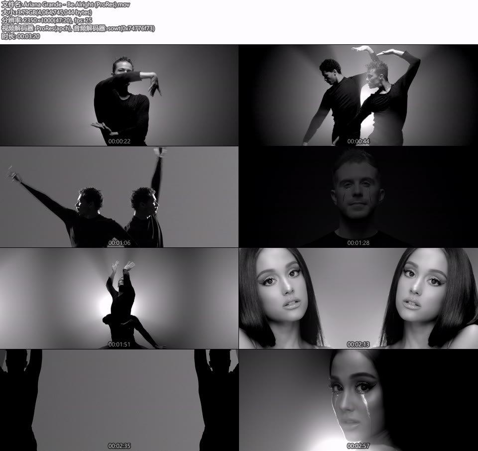 [PR] Ariana Grande – Be Alright (官方MV) [ProRes] [1080P 3.79G]Master、ProRes、欧美MV、高清MV2