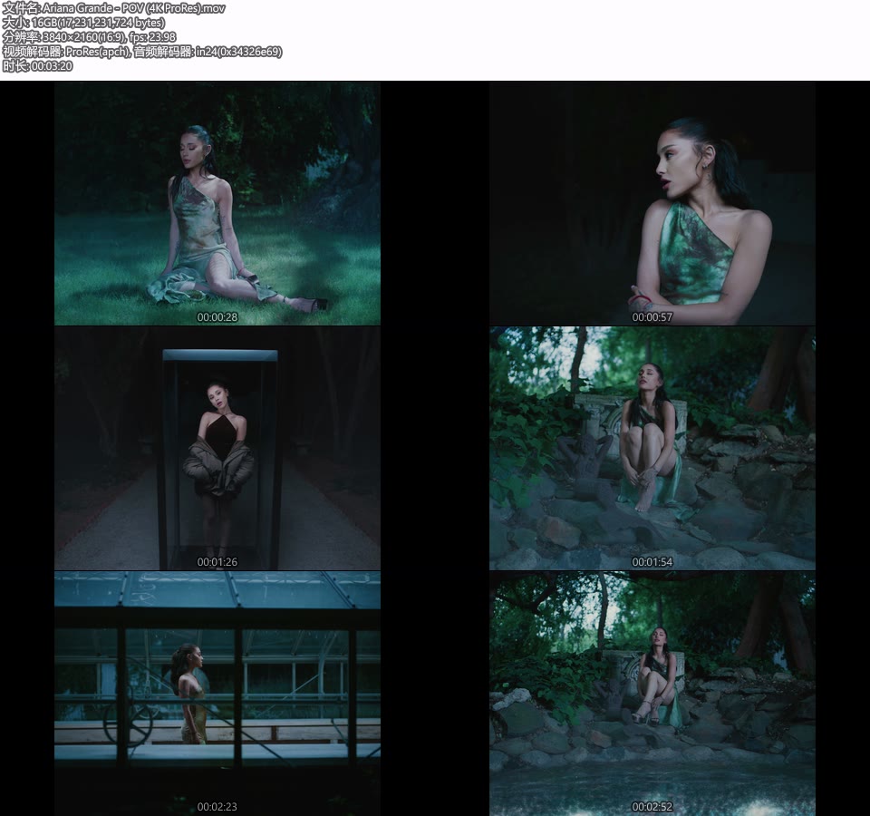 [PR/4K] Ariana Grande – POV (官方MV) [ProRes] [2160P 16.05G]4K MV、Master、ProRes、欧美MV、高清MV2