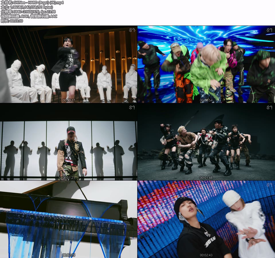 [4K] SHINee – HARD (Bugs!) (官方MV) [2160P 1.06G]4K MV、Master、韩国MV、高清MV2