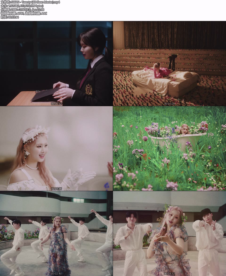 [4K] SWAN – Twenty (无标版本 Clean Master) (官方MV) [2160P 1.32G]4K MV、Master、韩国MV、高清MV2
