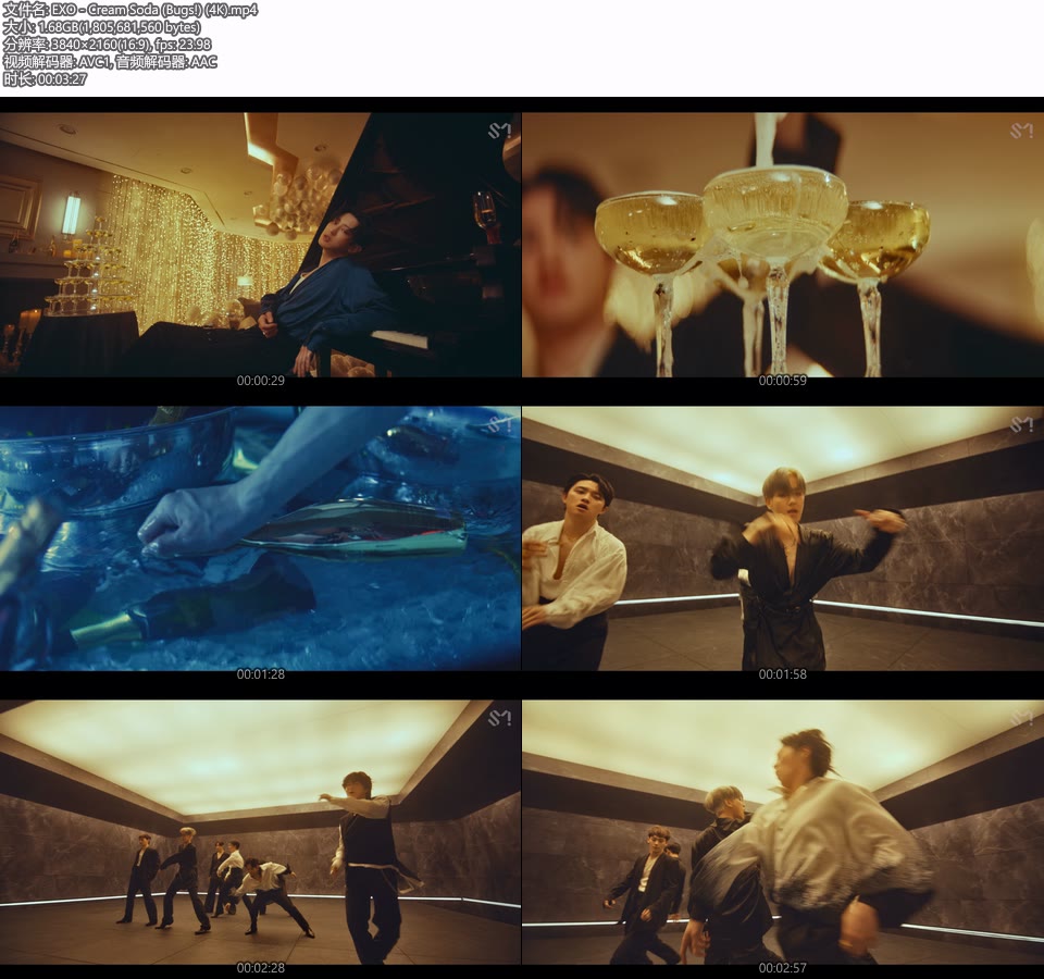 [4K] EXO – Cream Soda (Bugs!) (官方MV) [2160P 1.68G]4K MV、Master、韩国MV、高清MV2