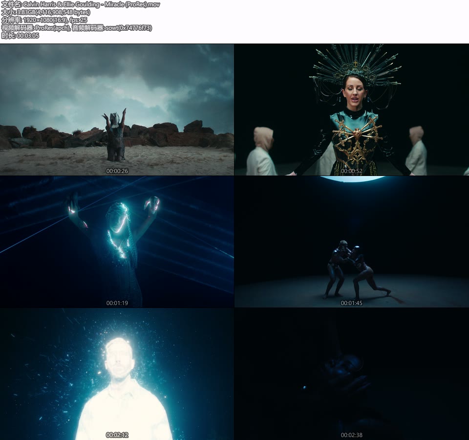 [PR] Calvin Harris & Ellie Goulding – Miracle (官方MV) [ProRes] [1080P 3.83G]Master、ProRes、欧美MV、高清MV2