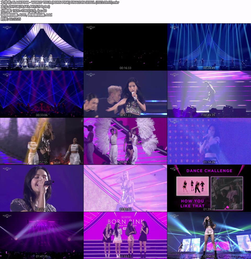 BLACKPINK – WORLD TOUR [BORN PINK] FINALE IN SEOUL (2023.09.17) 1080P WEB [MKV 26.7G]HDTV、蓝光演唱会、韩国演唱会12