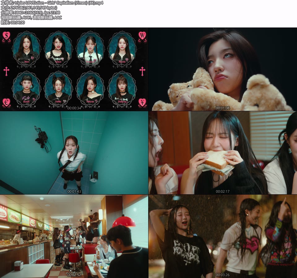 [4K] triples LOVElution – Girls′ Capitalism (Vimeo) (官方MV) [2160P 2.76G]4K MV、Master、韩国MV、高清MV2