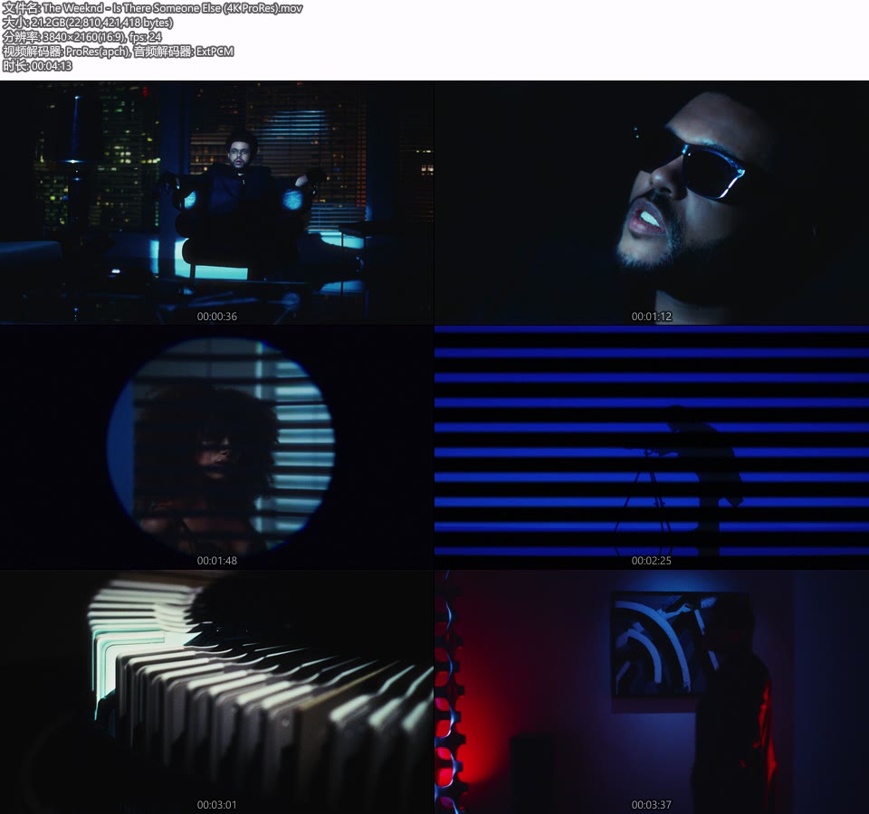 [PR/4K] The Weeknd – Is There Someone Else (官方MV) [ProRes] [2160P 21.2G]4K MV、Master、ProRes、欧美MV、高清MV2