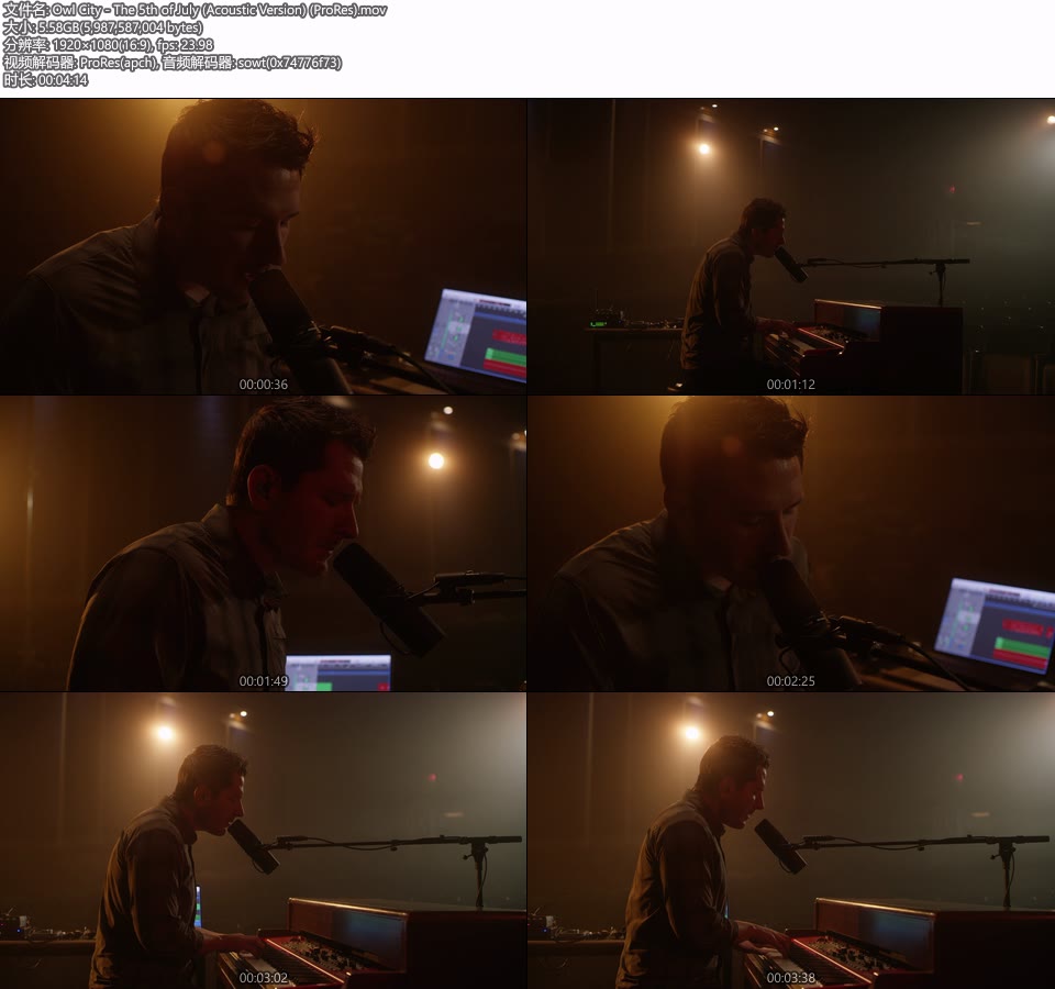 [PR] Owl City – The 5th of July (Acoustic Version) (官方MV) [ProRes] [1080P 5.58G]Master、ProRes、欧美MV、高清MV2