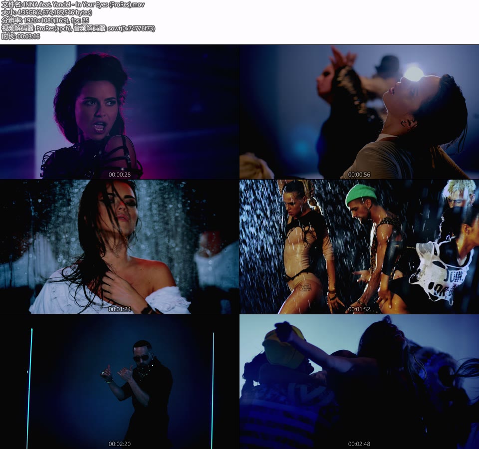 [PR] INNA feat. Yandel – In Your Eyes (官方MV) [ProRes] [1080P 4.35G]Master、ProRes、欧美MV、高清MV2