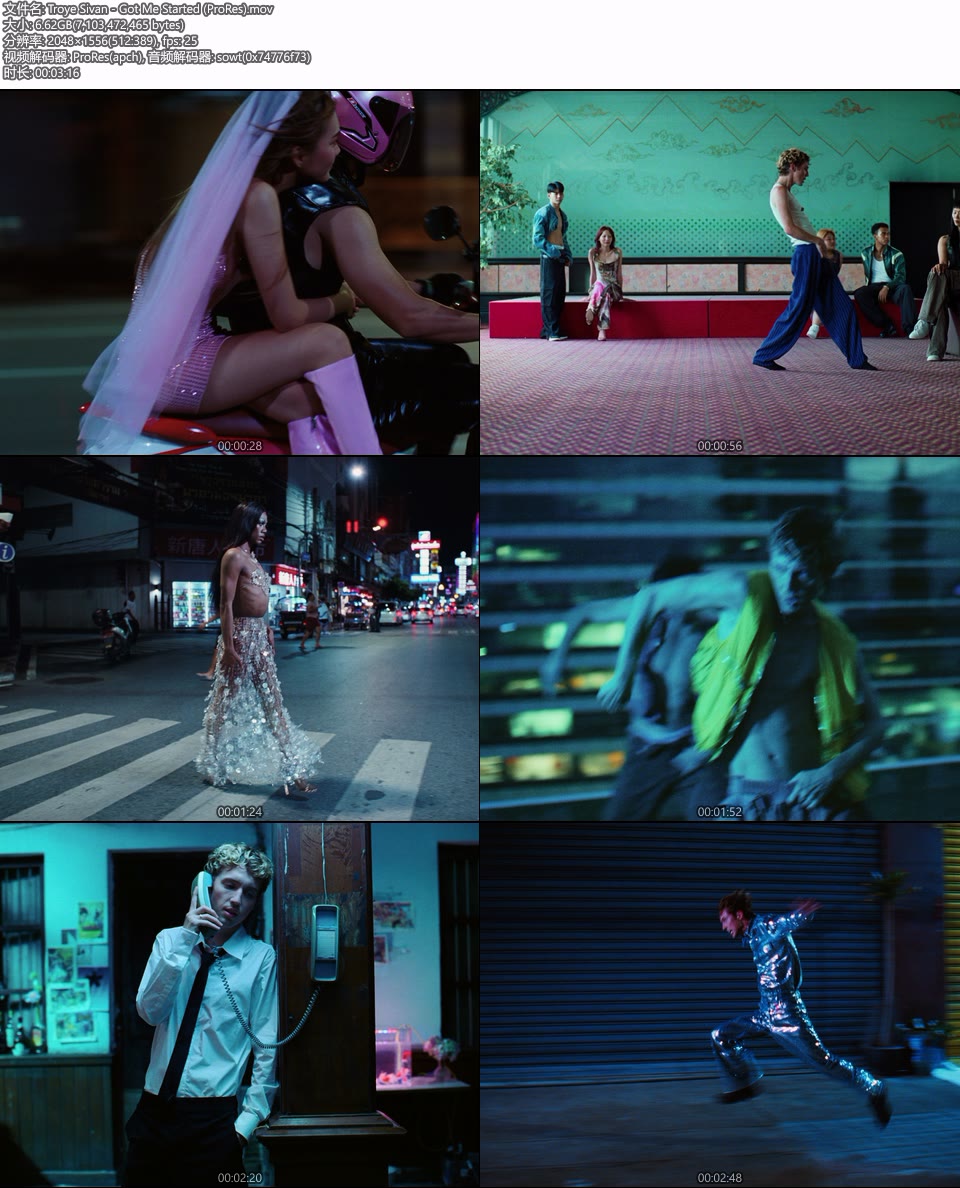 [PR] Troye Sivan – Got Me Started (官方MV) [ProRes] [1080P 6.62G]Master、ProRes、欧美MV、高清MV2