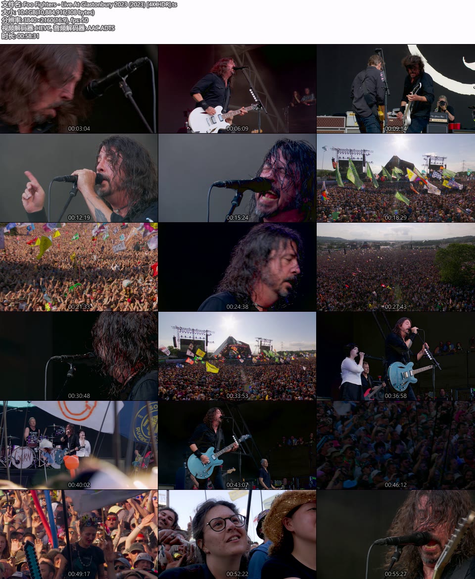 [4K] Foo Fighters – Live At Glastonbury 2023 (2023) 2160P UHDTV [TS 10.1G]HDTV欧美、HDTV演唱会2