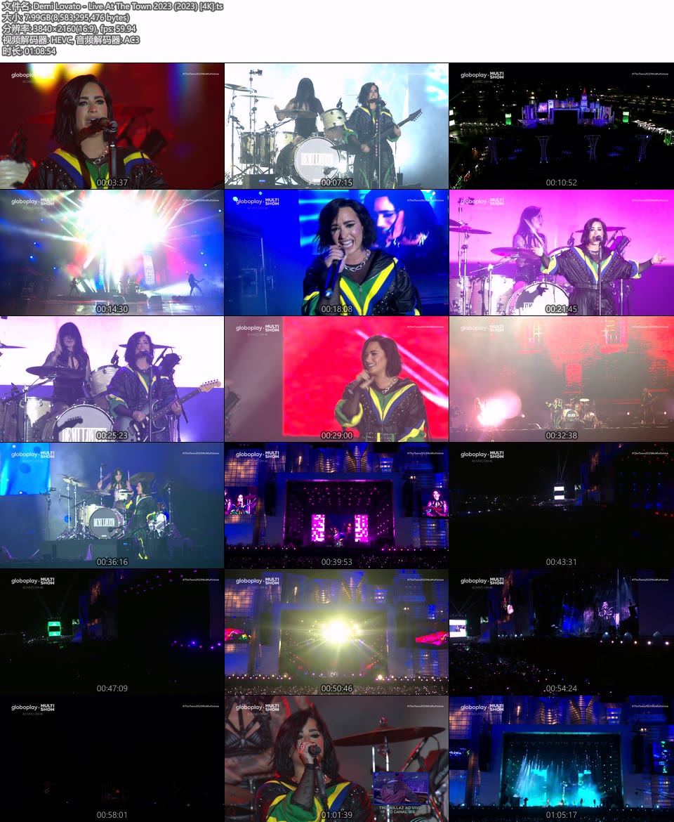 [4K] Demi Lovato – Live At The Town 2023 (2023) 2160P UHDTV [TS 8.0G]HDTV欧美、HDTV演唱会2